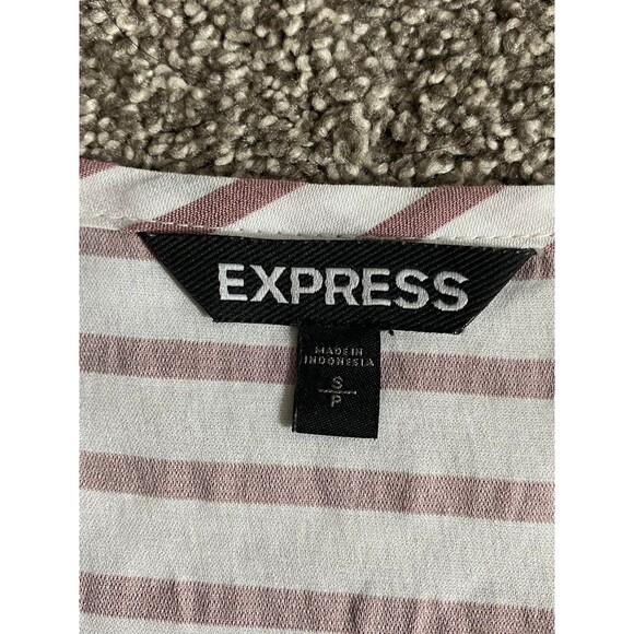Express Bell Sleeve Striped Tie-Front Blouse Size Small - Picture 4 of 7